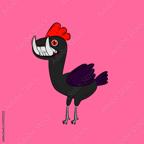chicken laughing out loud, streetwear or t-shirt design