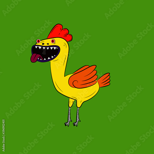 chicken laughing out loud, streetwear or t-shirt design