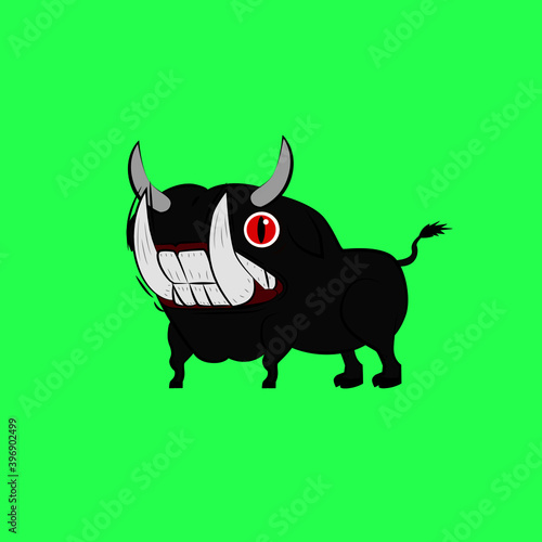 cow laughing out loud, streetwear or t-shirt design