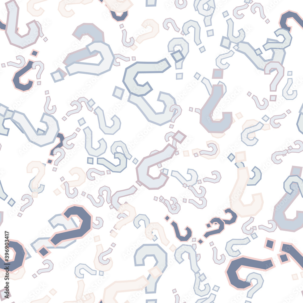 Quiz seamless pattern. Question marks, doubt, faq Quiz seamless pattern. Question marks, doubt, faq