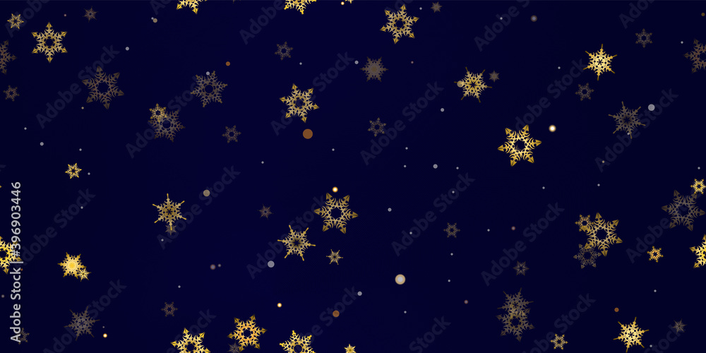 Gold Falling Snowflakes seamless pattern. Gold Falling Snowflakes seamless pattern.