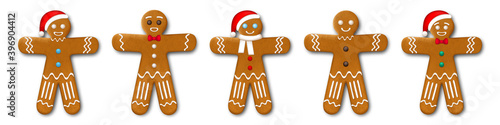 Gingerbread men. Traditional Christmas cookies