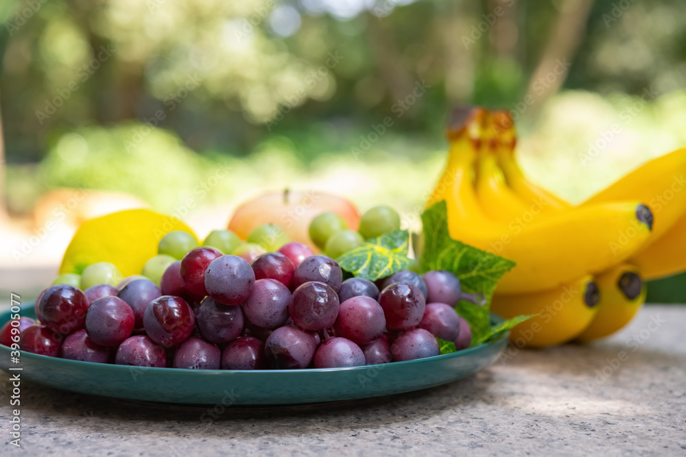 side view artificial fruits in the outdoor horizontal composition side view artificial fruits in the outdoor horizontal composition