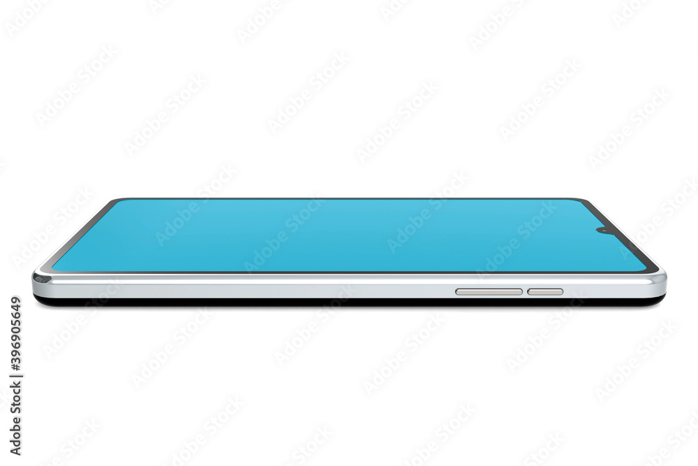 Smart phone with blue screen isolated Smart phone with blue screen isolated