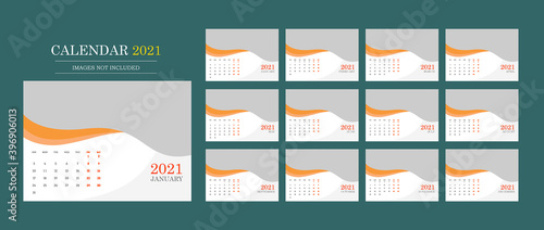 Modern Creative Calendar Design template 2021