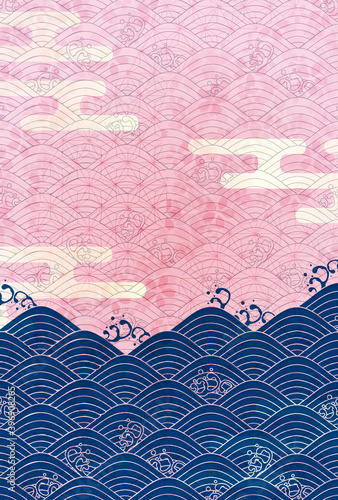 和柄　年賀状　文様　背景