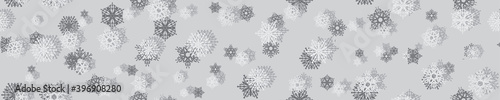Seamless winter background with snowflakes © Grigory