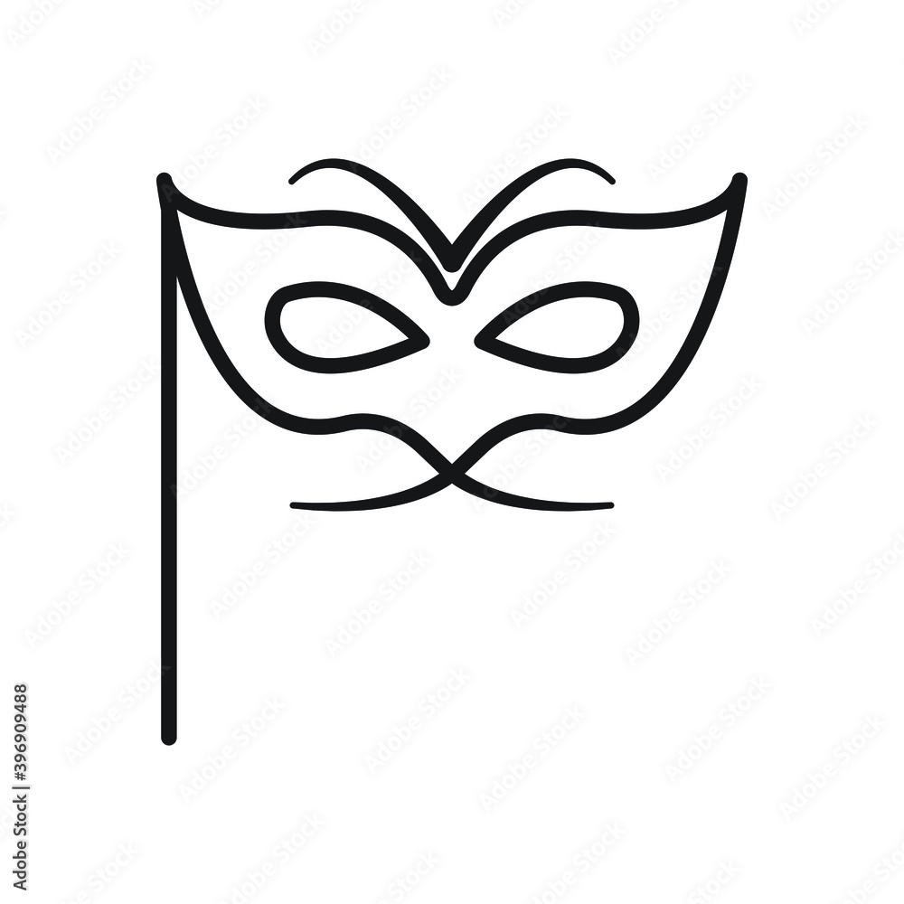 Mask icon design isolated on white background Mask icon design isolated on white background
