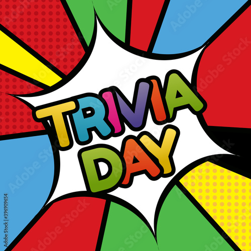 vector graphic of trivia day good for trivia day celebration. flat design. flyer design.flat illustration.