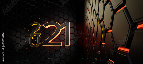 2021 grid hexagonal modern ...