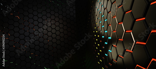 grid hexagonal modern creat...