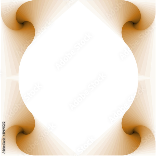 design for decoration with abstract pieces in orange gradient color