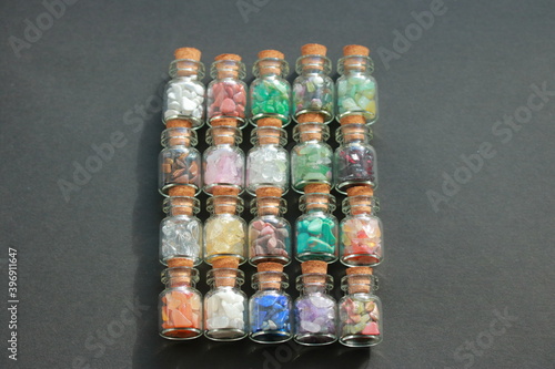 A beautiful little jewel that shines in a small vial
