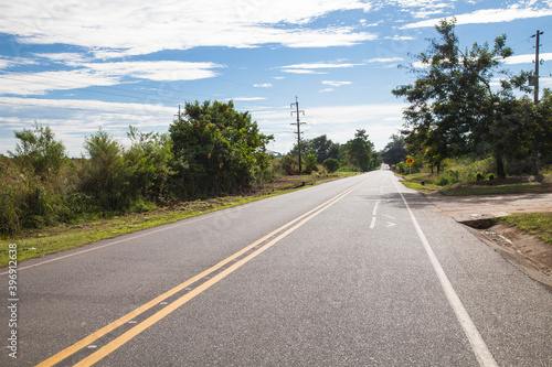 Antioquia, Colombia. December 4, 2018: Road between the municipalities of El Bagre and Caucasia photo