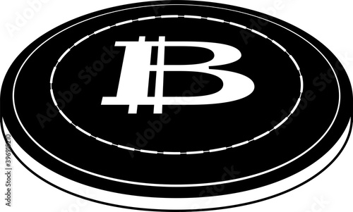 Monochrome Bitcoin medals placed on a single plane