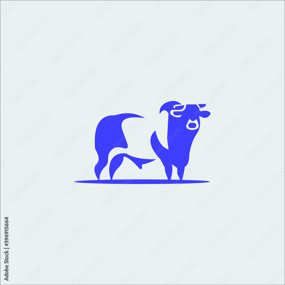 logo cow templet vector icon 