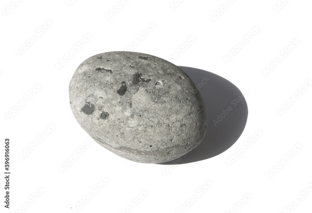 Natural pebbles on white background Natural pebbles on white background