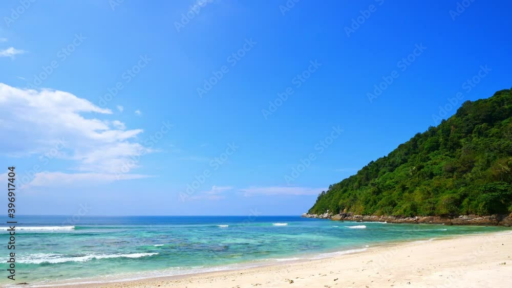 Tropical beautiful landscape of sea ocean around sand with white cloud blue sky for nature background
Tropical beautiful landscape of sea ocean around sand with white cloud blue sky for nature background