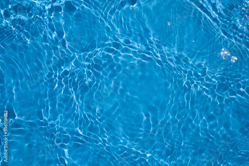 Water Surface Top View,Water in swimming pool rippled water detail background © showcake