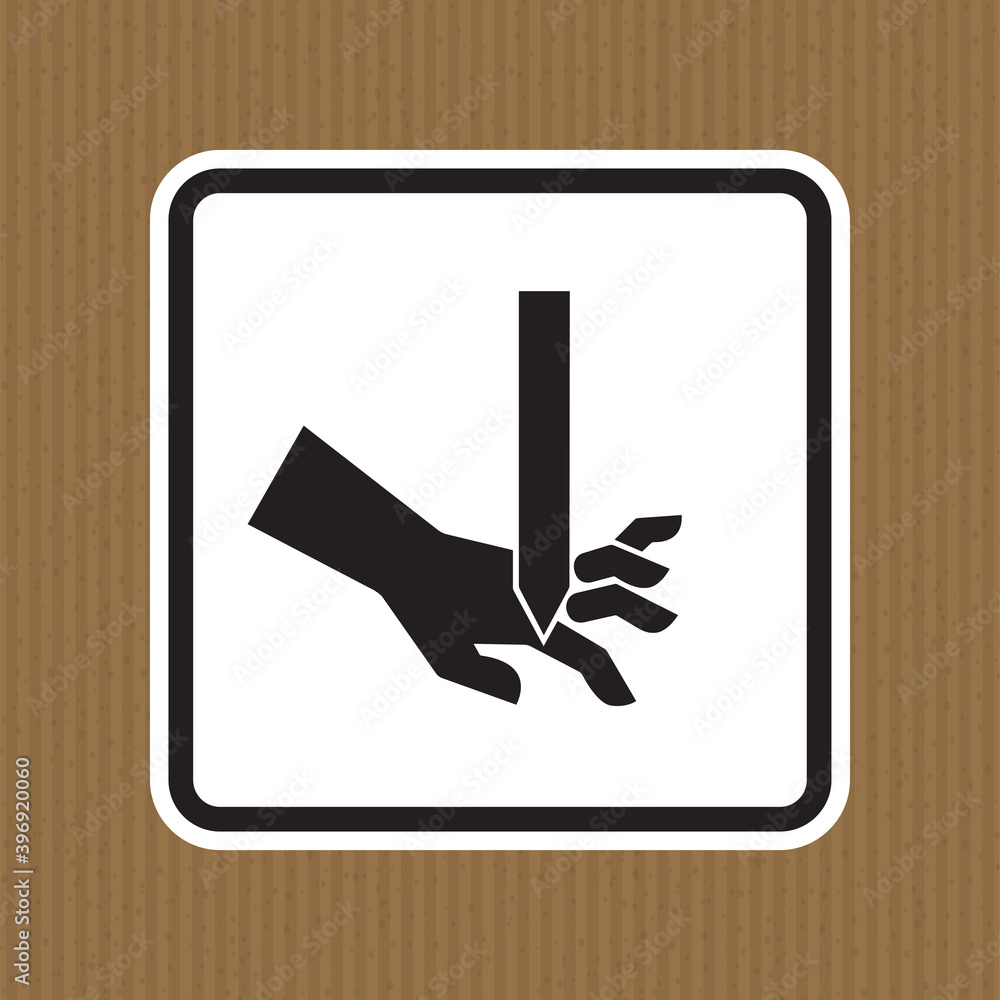 Cutting of Fingers Straight Blade Symbol Sign Isolate on White Background,Vector Illustration Cutting of Fingers Straight Blade Symbol Sign Isolate on White Background,Vector Illustration