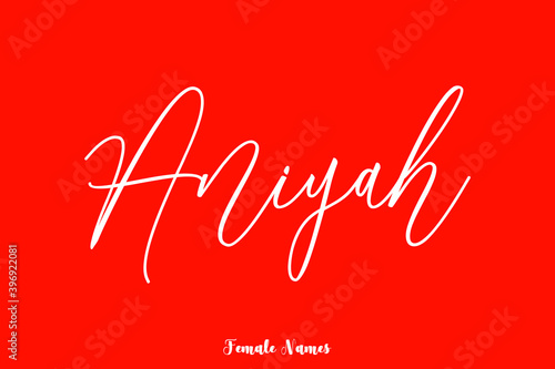 Handwritten Cursive Text Female Name 