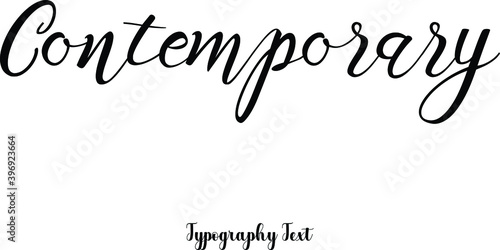 Contemporary Calligraphy Black Color Text On White Background