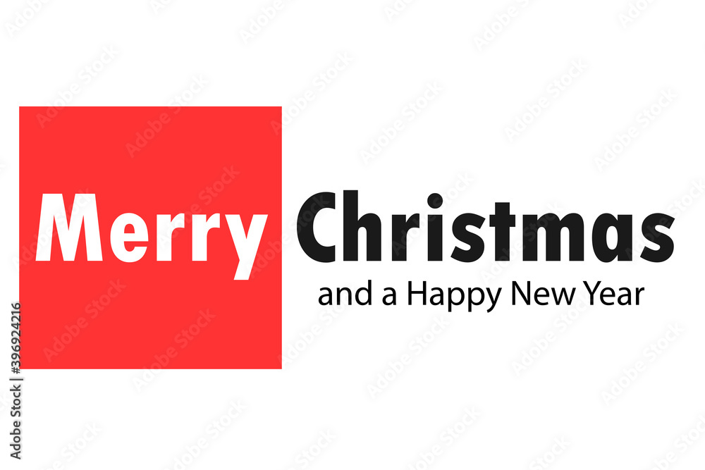 Merry Christmas and Happy New Year Lettering design