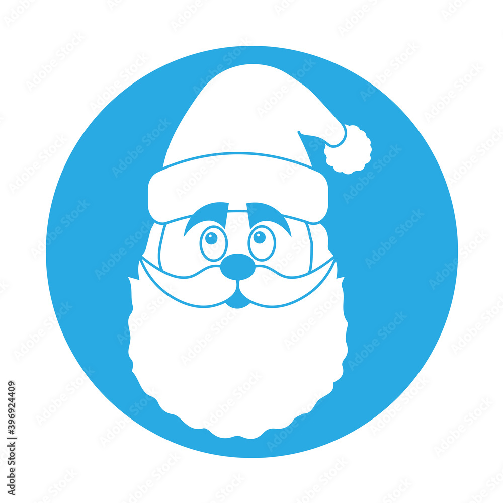 Simple illustration of Santa Claus Christmas hat icon Simple illustration of Santa Claus Christmas hat icon