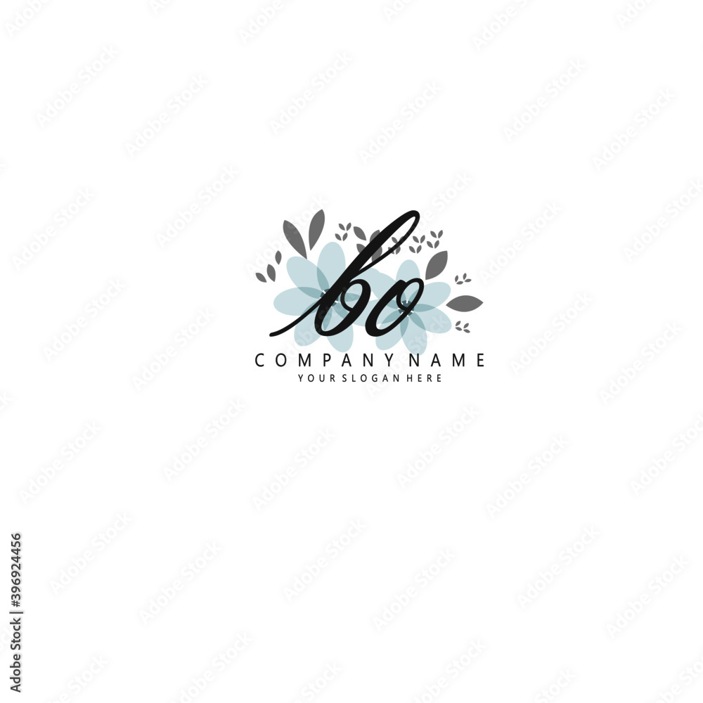 BO Initial handwriting logo template vector
BO Initial handwriting logo template vector