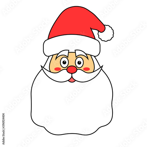 Simple illustration of Santa Claus Christmas hat icon © Eugene B-sov