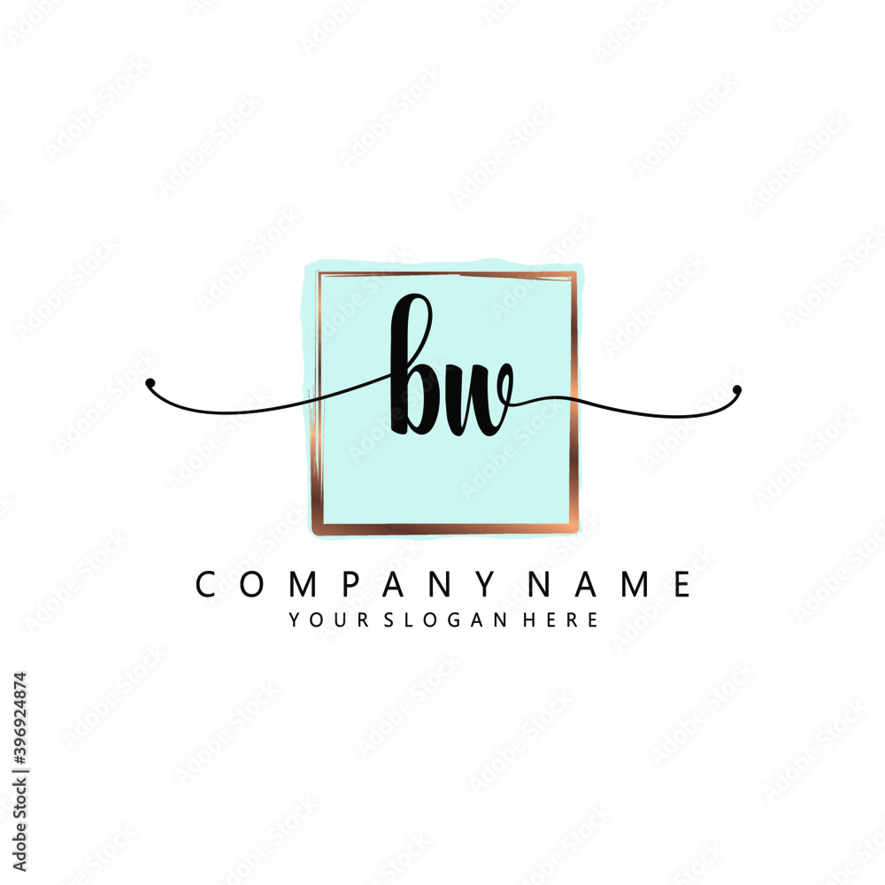 BW Initial handwriting logo template vector
BW Initial handwriting logo template vector
