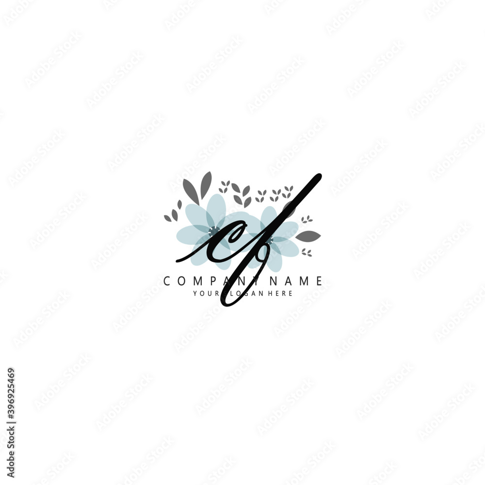 CF Initial handwriting logo template vector
CF Initial handwriting logo template vector