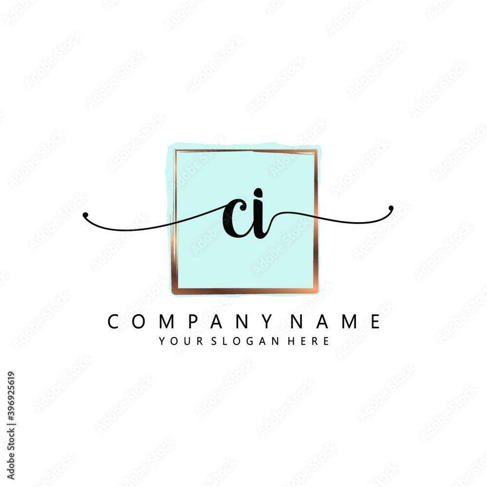 CI Initial handwriting logo template vector
CI Initial handwriting logo template vector