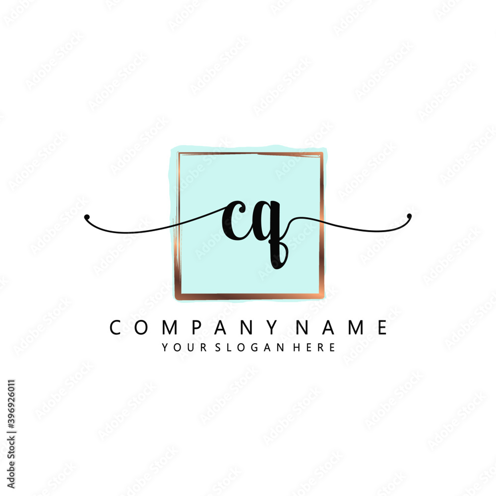 CQ Initial handwriting logo template vector
CQ Initial handwriting logo template vector