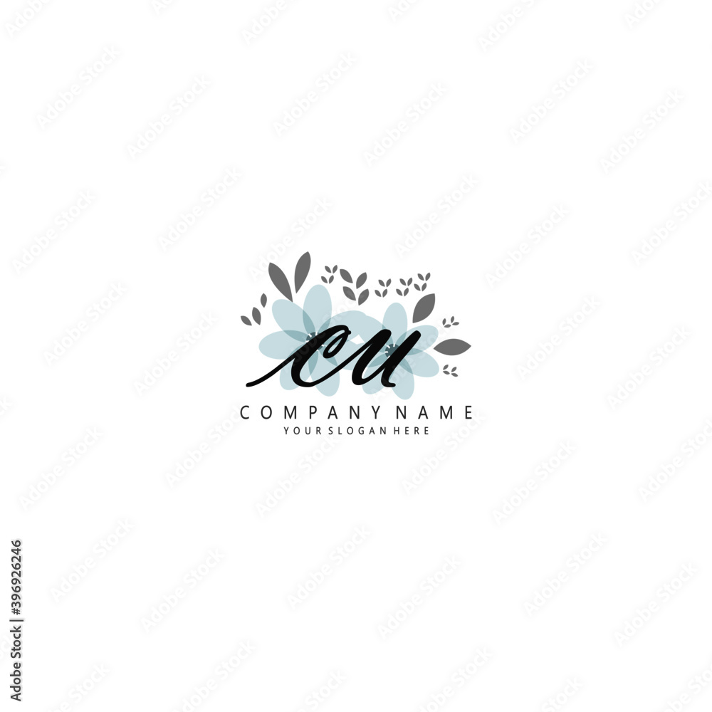 CU Initial handwriting logo template vector
CU Initial handwriting logo template vector