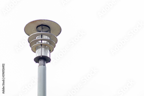 Street lamp on a white background a place for an inscription