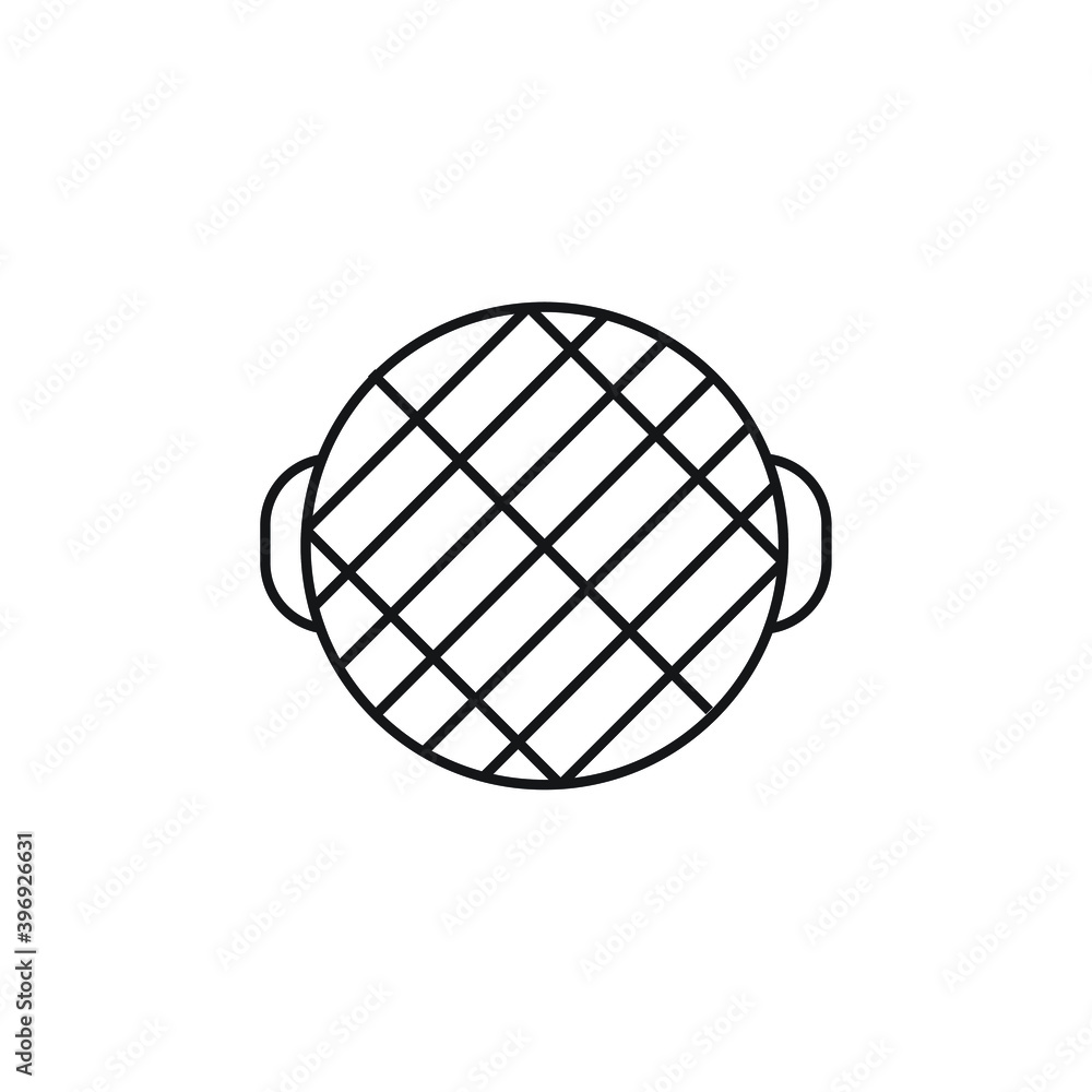 Grilled icon design isolated on white background Grilled icon design isolated on white background