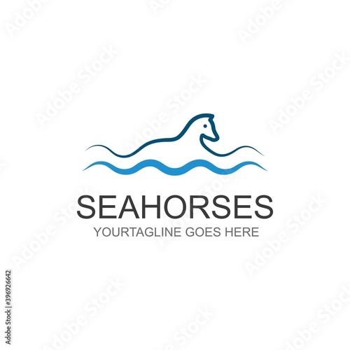 seahorse vector icon illustration design