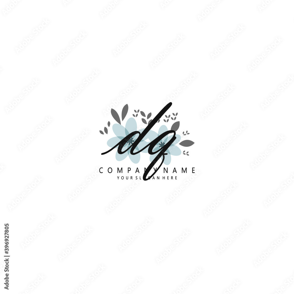 DQ Initial handwriting logo template vector
DQ Initial handwriting logo template vector