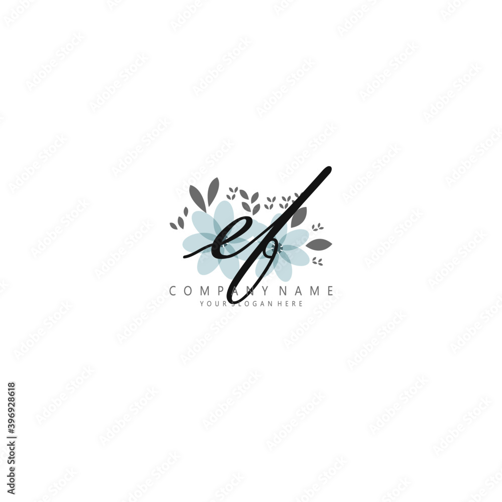 EF Initial handwriting logo template vector
EF Initial handwriting logo template vector