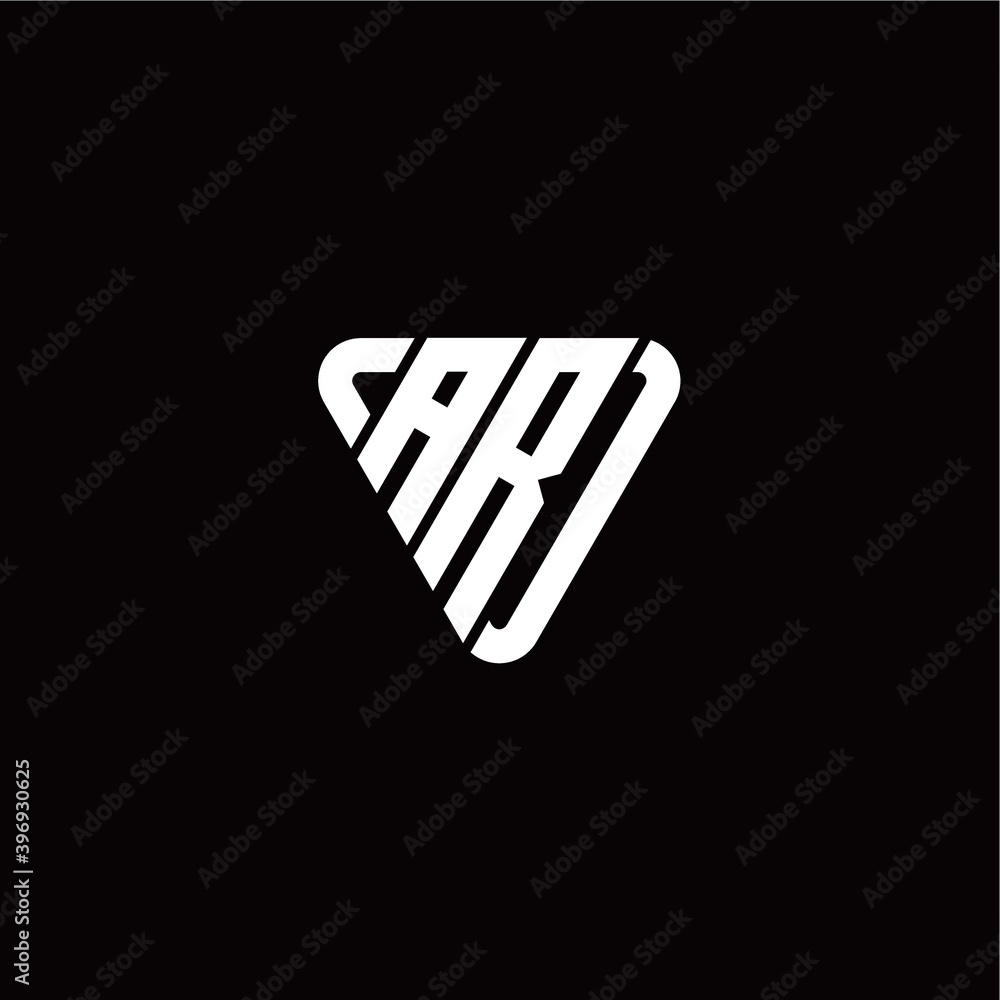 Initial Letter AR Linked Triangle Design Logo Initial Letter AR Linked Triangle Design Logo