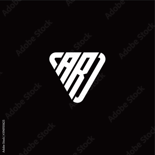 Initial Letter AR Linked Triangle Design Logo