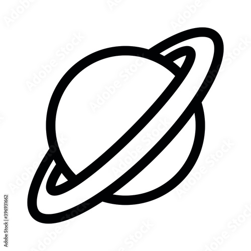 Saturn icon on white background