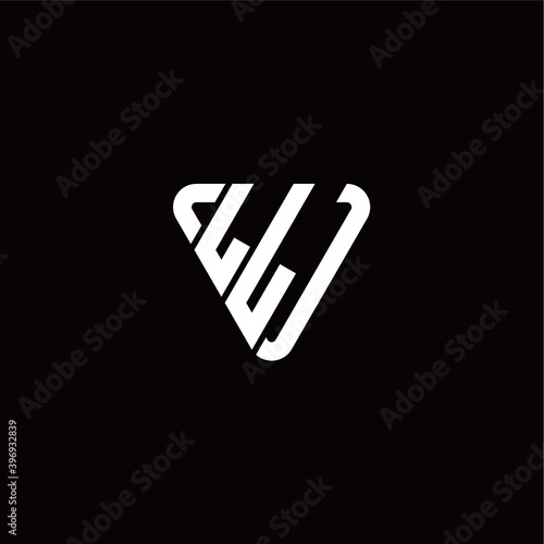 Initial Letter L L Linked Triangle Design Logo