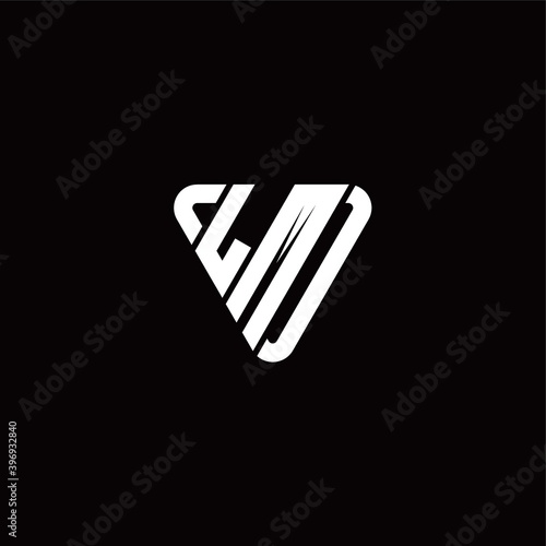 Initial Letter L M Linked Triangle Design Logo