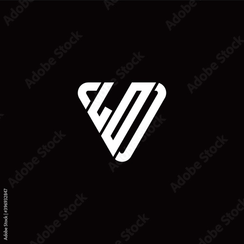 Initial Letter L O Linked Triangle Design Logo