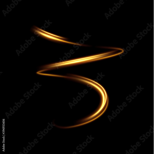 Shiny spiral with magic dust particles vector effect.