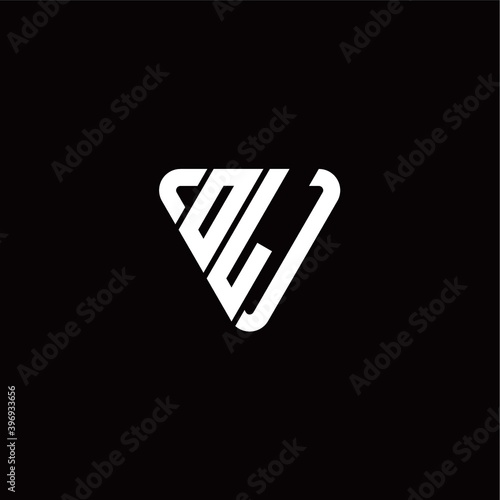 Initial Letter O L Linked Triangle Design Logo
