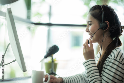 happy call center concept, ...