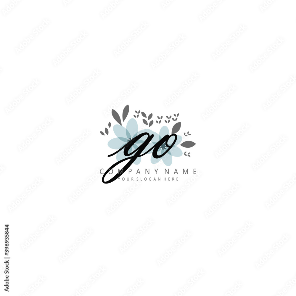 GO Initial handwriting logo template vector
GO Initial handwriting logo template vector